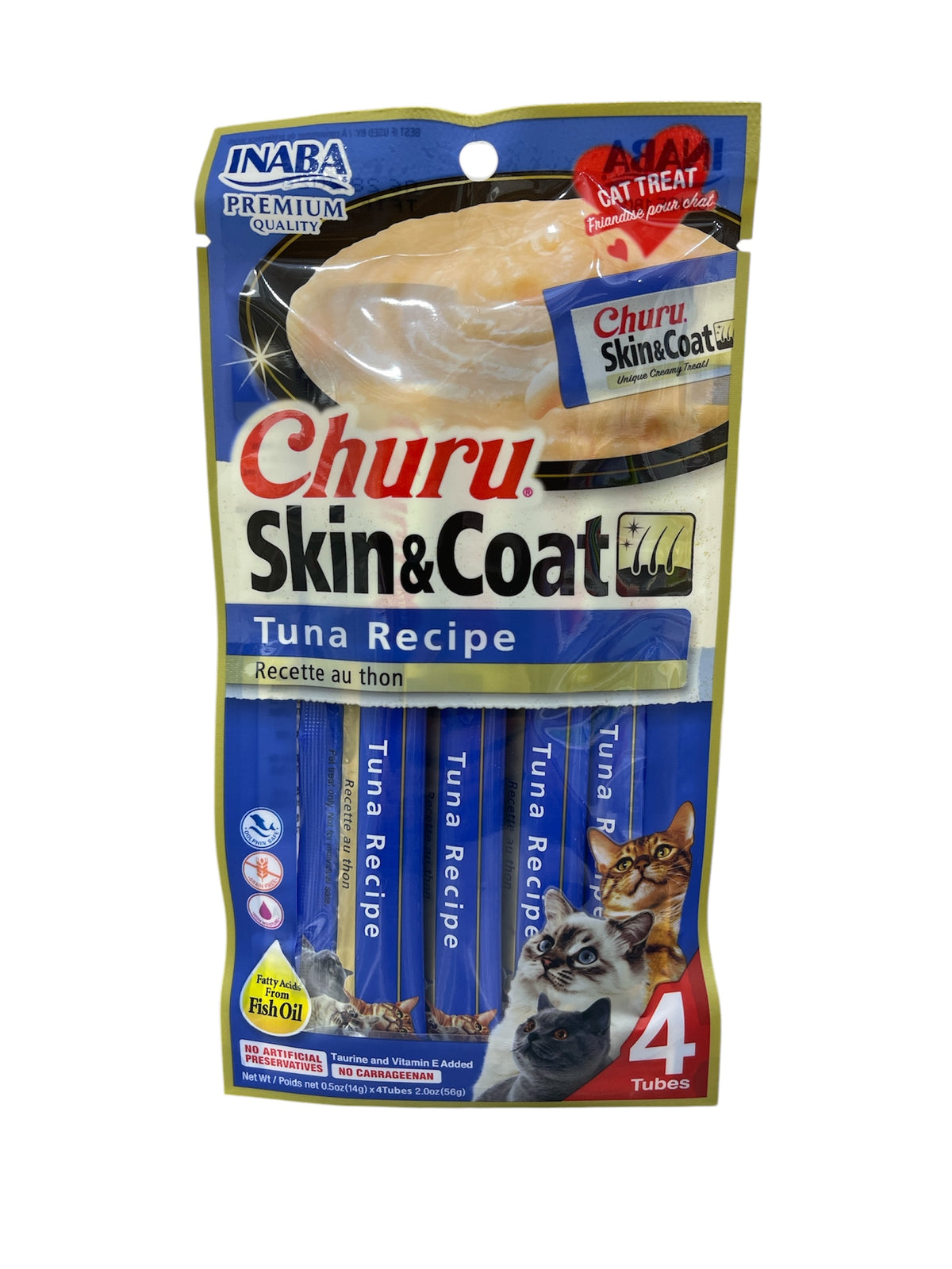 Inaba Churu Skin & Coat Atún para Gato 4 Barras de 14 g