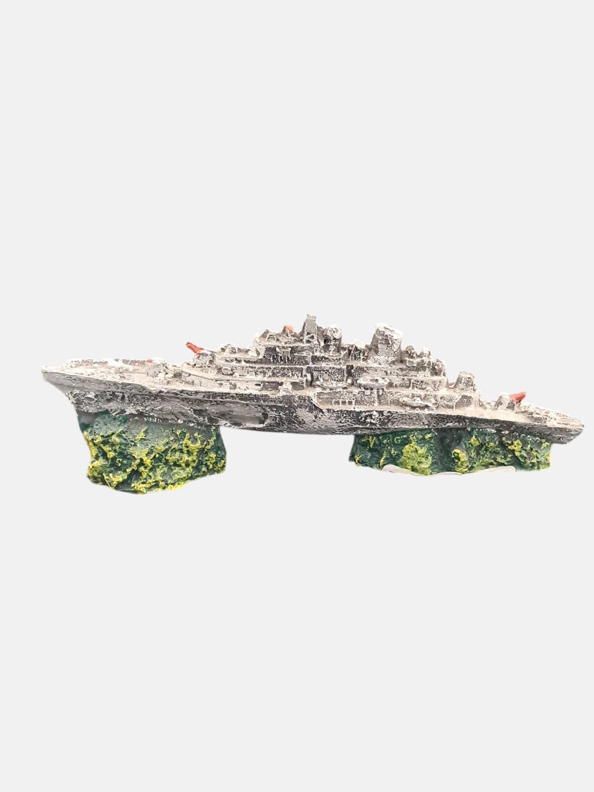 Figura Decorativa Titanic sobre Piedra para Acuario