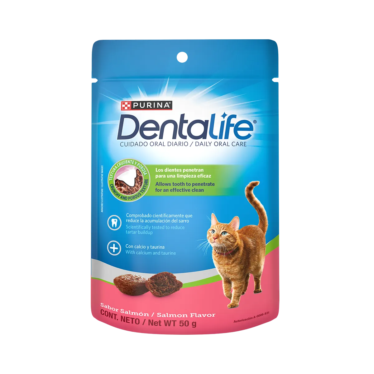 Purina DentaLife Cuidado Oral para Gato Adulto Sabor Salmón 50 g